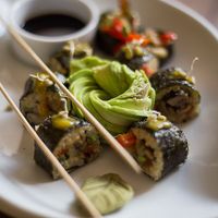 Vegan Sushi at Loving Hut in Cusco