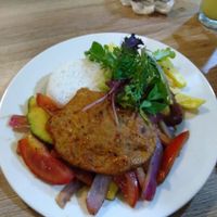 Lomo saltado at Loving Hut in Cusco