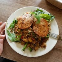 quinoa  at Loving Hut in Cusco