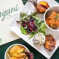 Vegan meatballs at Organi Chiado in Lisbon