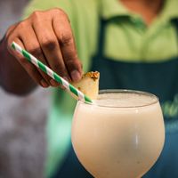 Piña Colada at Organi Chiado in Lisbon