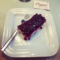 Amazing cheesecake  at Organi Chiado in Lisbon