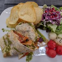 Veggie wrap at Organi Chiado in Lisbon