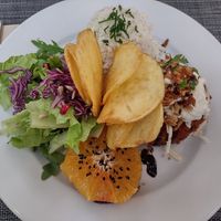 Veggie burger at Organi Chiado in Lisbon