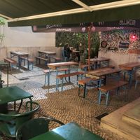 Rear outside space  at Organi Chiado in Lisbon