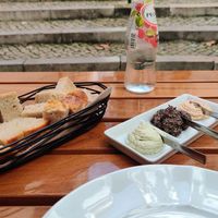 Vegan pate & rice bread. at Organi Chiado in Lisbon