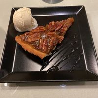 Pecan pie with vanilla ice cream  at Organi Chiado in Lisbon