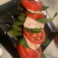Vegan caprese salad at Organi Chiado in Lisbon
