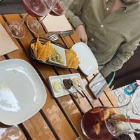 Nachos and pate!  at Organi Chiado in Lisbon