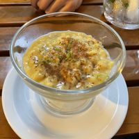 Creamy sweet rice (typical portuguese dessert)   at Organi Chiado in Lisbon