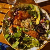 Roast vegetable and quinoa salad at Organi Chiado in Lisbon
