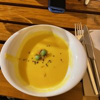 Pumpkin soup   at Organi Chiado in Lisbon