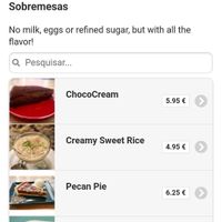 Digital dessert menu. at Organi Chiado in Lisbon