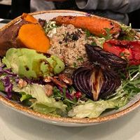 Quinoa salad with roasted vegetables at Organi Chiado in Lisbon