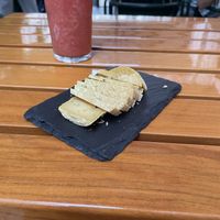 Vegan cheese and juice of the day  at Organi Chiado in Lisbon