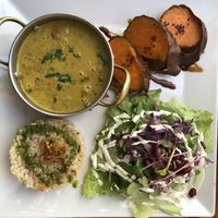 Curry chick peas   at Organi Chiado in Lisbon