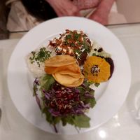 Veggie burger at Organi Chiado in Lisbon