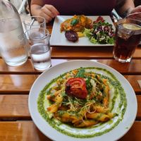 Lovely vegan food served by friendly staff on a cute terrace at Organi Chiado in Lisbon