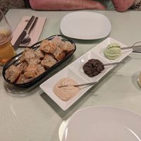 Pate mit Brot at Organi Chiado in Lisbon