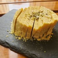 Vegan cheese made of cashews at Organi Chiado in Lisbon