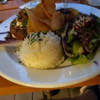 Veggie burger at Organi Chiado in Lisbon