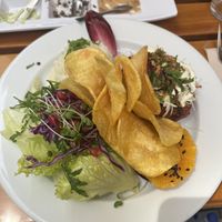 Veggie burgerrs  at Organi Chiado in Lisbon