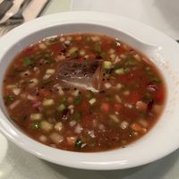 Watermelon Gazpachoo  at Organi Chiado in Lisbon