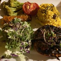 Filled Hokkaido pumpkin, delicious   at Organi Chiado in Lisbon