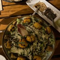 Caesar Salad and Rice Bread with Patè  at Organi Chiado in Lisbon