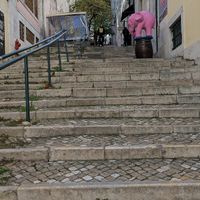 Approach (just past the pink elephant) at Organi Chiado in Lisbon