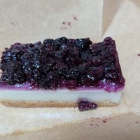 Blackberry cheesecake (as takeaway) at Organi Chiado in Lisbon