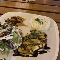 Mango and coconut tofu  at Organi Chiado in Lisbon