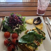 Lasagna at Organi Chiado in Lisbon