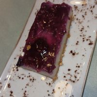 Red fruit cheesecake at Organi Chiado in Lisbon