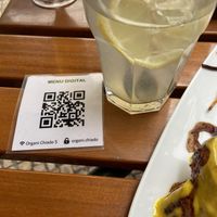 Fresh lemonade & virtual menus since they change so often   at Organi Chiado in Lisbon