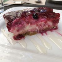 Vegan cheesecake  at Organi Chiado in Lisbon