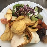 Seitan wrap at Organi Chiado in Lisbon