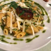 Pasta con salsa at Organi Chiado in Lisbon