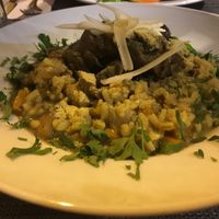 Mushroom risotto at Organi Chiado in Lisbon