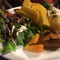 Veggie burger at Organi Chiado in Lisbon