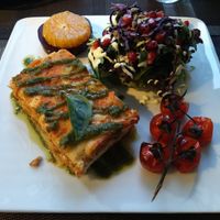 Lasagna at Organi Chiado in Lisbon