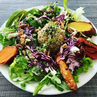 Quinoa, avocado, sweet potato and figs salad at Organi Chiado in Lisbon