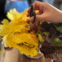 Crispy filled coconut and turmeric crepes at Hello Auntie in Marrickville