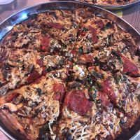 BBQ Bif ‘N’ Baycon Pizza with vegan cheese and gluten free base at Mr Natural Vegetarian Pizza in St Kilda