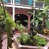 The beautiful courtyard  at The Courtyard Juice and Fitness Center in St Croix