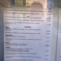 Menü (changing) at Zellers Restaurant in Freising