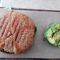 Vegan burger  at Meraki Cafe in Volos