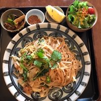 Thai fried noodles  at Natural Food Village in Kyoto
