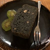 Vegan cake at Natural Food Village in Kyoto