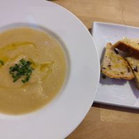 Parsnip soup at Plum Vanilla in Narberth